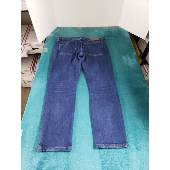 J Crew Jeans Size 32x26 Mens Blue Pants Stretch Denim Mid Rise 484 Slim Straight - Picture 12 of 15
